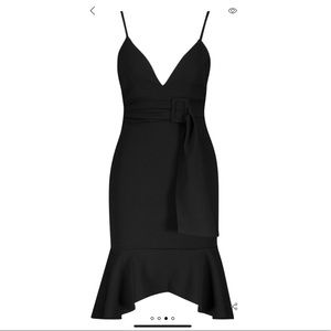 Boohoo belted petite dress